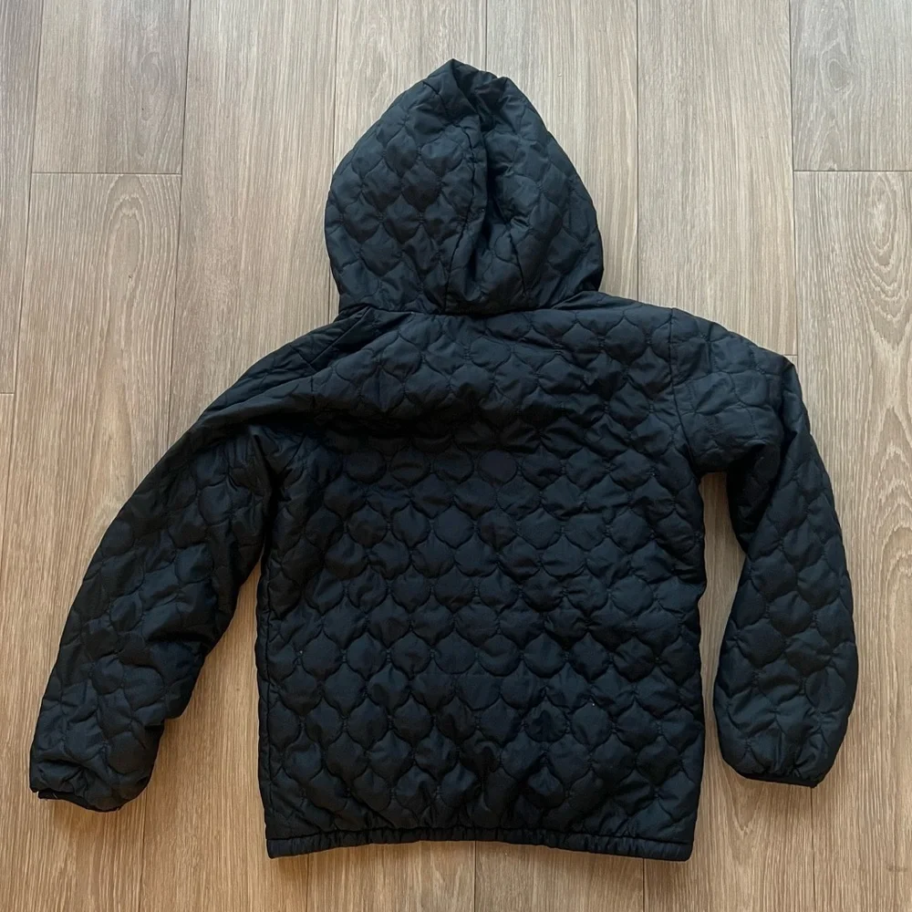 Columbia Black Quilted Hooded Jacket XL
